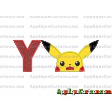 Pokemon Applique Embroidery Design With Alphabet Y