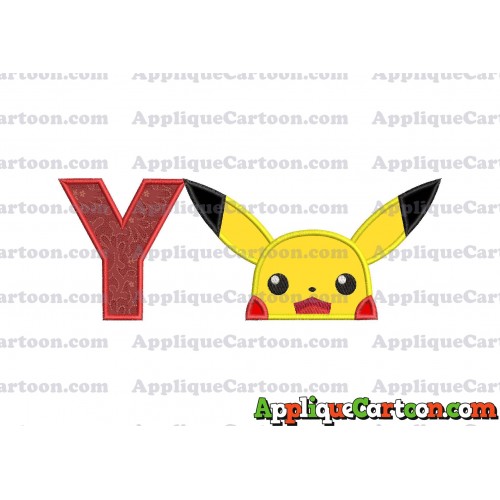Pokemon Applique Embroidery Design With Alphabet Y