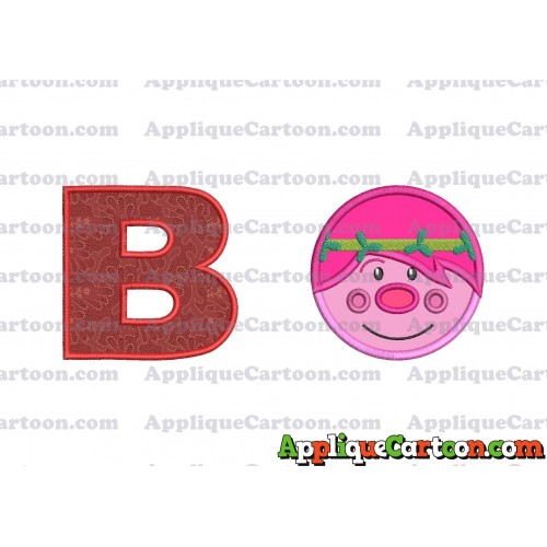 Poppy Trolls Applique Machine Design With Alphabet B