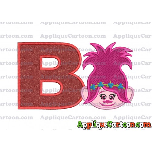 Poppy Trolls Machine Applique Design 01 With Alphabet B