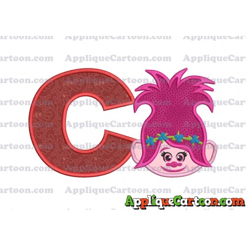 Poppy Trolls Machine Applique Design 01 With Alphabet C