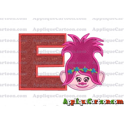 Poppy Trolls Machine Applique Design 01 With Alphabet E