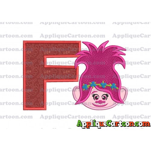 Poppy Trolls Machine Applique Design 01 With Alphabet F