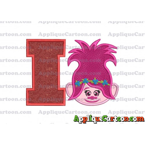 Poppy Trolls Machine Applique Design 01 With Alphabet I
