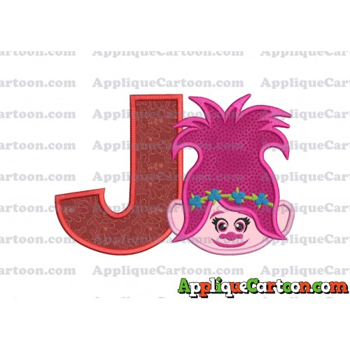 Poppy Trolls Machine Applique Design 01 With Alphabet J