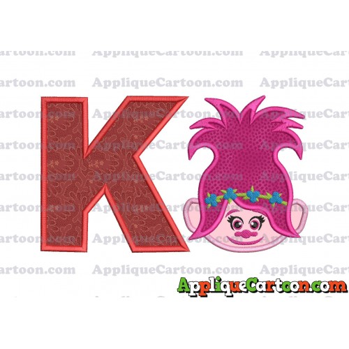 Poppy Trolls Machine Applique Design 01 With Alphabet K