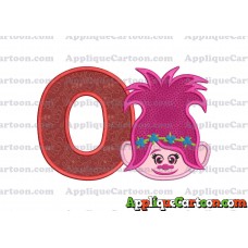 Poppy Trolls Machine Applique Design 01 With Alphabet O