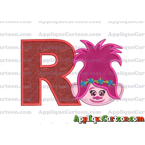 Poppy Trolls Machine Applique Design 01 With Alphabet R
