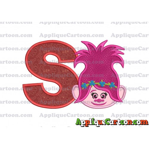 Poppy Trolls Machine Applique Design 01 With Alphabet S