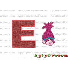 Poppy Trolls Machine Applique Design 02 With Alphabet E