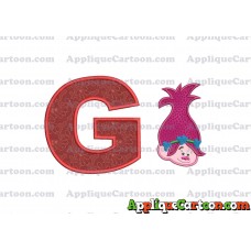 Poppy Trolls Machine Applique Design 02 With Alphabet G