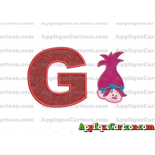 Poppy Trolls Machine Applique Design 02 With Alphabet G