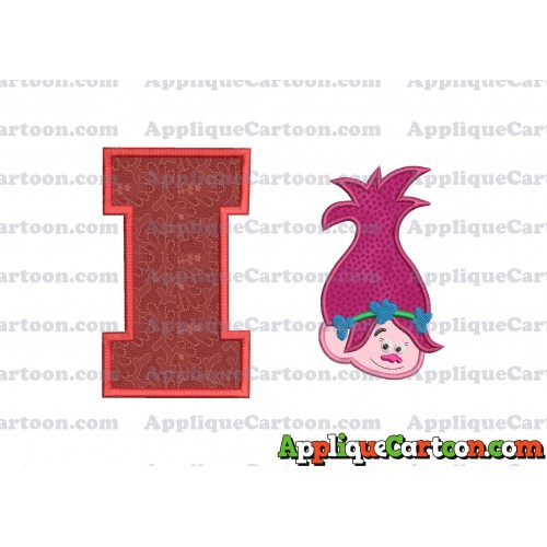 Poppy Trolls Machine Applique Design 02 With Alphabet I