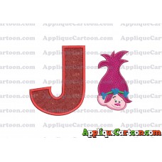 Poppy Trolls Machine Applique Design 02 With Alphabet J