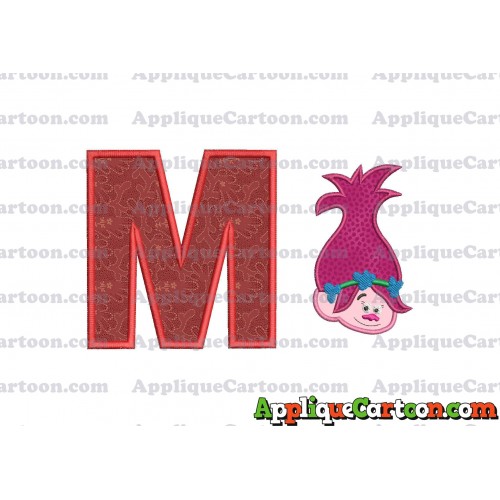Poppy Trolls Machine Applique Design 02 With Alphabet M