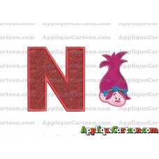 Poppy Trolls Machine Applique Design 02 With Alphabet N