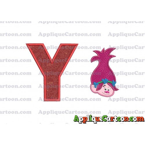 Poppy Trolls Machine Applique Design 02 With Alphabet Y
