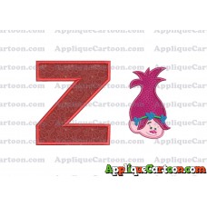 Poppy Trolls Machine Applique Design 02 With Alphabet Z