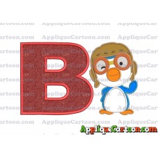Pororo Applique Embroidery Design With Alphabet B