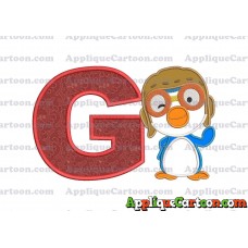 Pororo Applique Embroidery Design With Alphabet G
