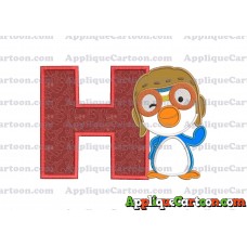 Pororo Applique Embroidery Design With Alphabet H