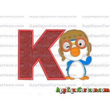 Pororo Applique Embroidery Design With Alphabet K