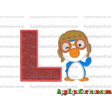 Pororo Applique Embroidery Design With Alphabet L