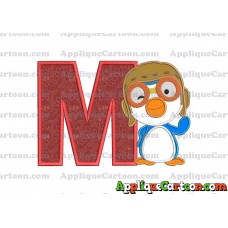 Pororo Applique Embroidery Design With Alphabet M