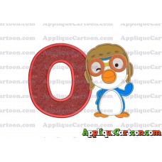 Pororo Applique Embroidery Design With Alphabet O