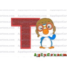 Pororo Applique Embroidery Design With Alphabet T