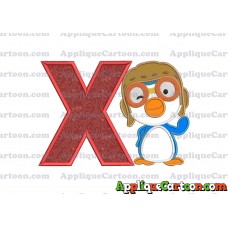 Pororo Applique Embroidery Design With Alphabet X