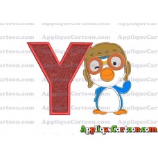 Pororo Applique Embroidery Design With Alphabet Y