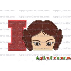 Princess Leia Star Wars Applique Embroidery Design With Alphabet I