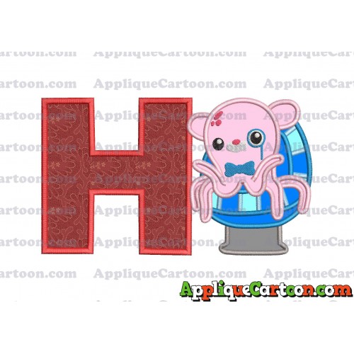 Professor Inkling Octonauts 01 Applique Embroidery Design With Alphabet H