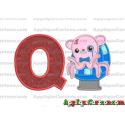 Professor Inkling Octonauts 01 Applique Embroidery Design With Alphabet Q
