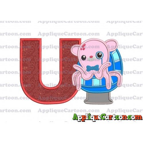Professor Inkling Octonauts 01 Applique Embroidery Design With Alphabet U