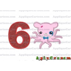 Professor Inkling Octonauts 02 Applique Embroidery Design Birthday Number 6