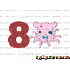 Professor Inkling Octonauts 02 Applique Embroidery Design Birthday Number 8