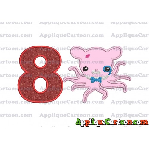 Professor Inkling Octonauts 02 Applique Embroidery Design Birthday Number 8