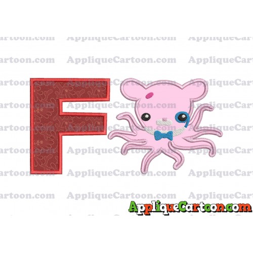 Professor Inkling Octonauts 02 Applique Embroidery Design With Alphabet F