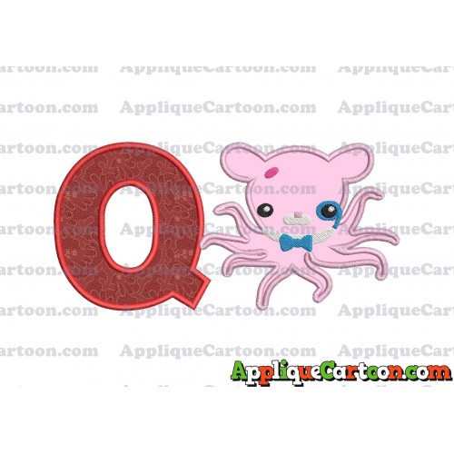 Professor Inkling Octonauts 02 Applique Embroidery Design With Alphabet Q