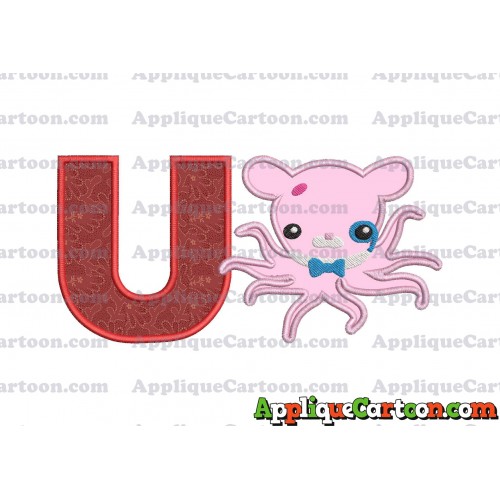 Professor Inkling Octonauts 02 Applique Embroidery Design With Alphabet U