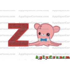 Professor Inkling Octonauts Applique Embroidery Design With Alphabet Z