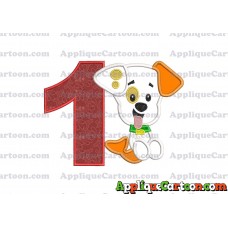 Puppy Bubble Guppies Applique Embroidery Design Birthday Number 1