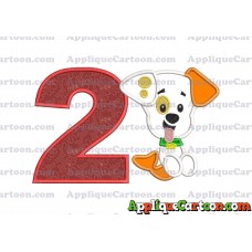 Puppy Bubble Guppies Applique Embroidery Design Birthday Number 2