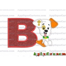 Puppy Bubble Guppies Applique Embroidery Design With Alphabet B