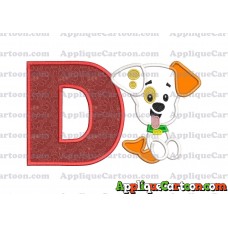 Puppy Bubble Guppies Applique Embroidery Design With Alphabet D