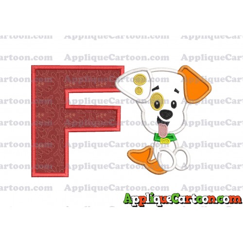 Puppy Bubble Guppies Applique Embroidery Design With Alphabet F
