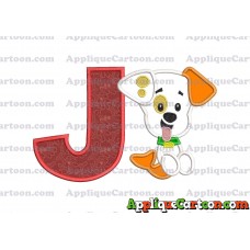 Puppy Bubble Guppies Applique Embroidery Design With Alphabet J