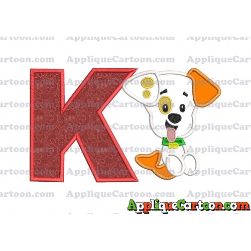 Puppy Bubble Guppies Applique Embroidery Design With Alphabet K